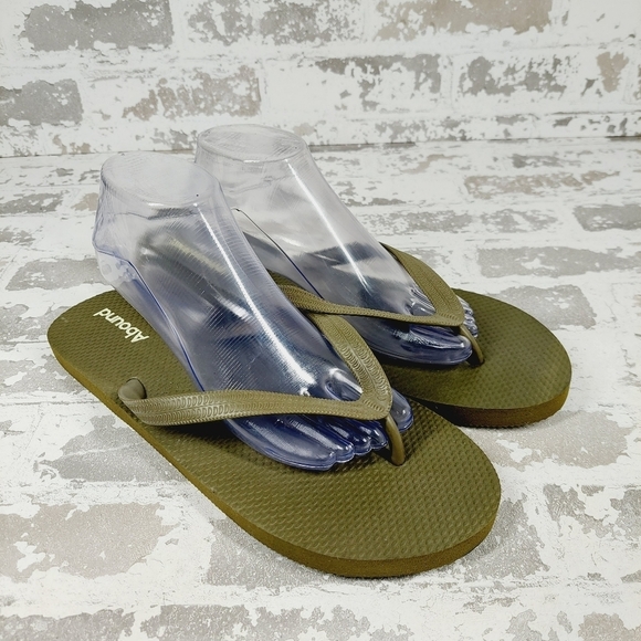 Abound Green Flip Flops Slippers Sandals V628 - Picture 4 of 11